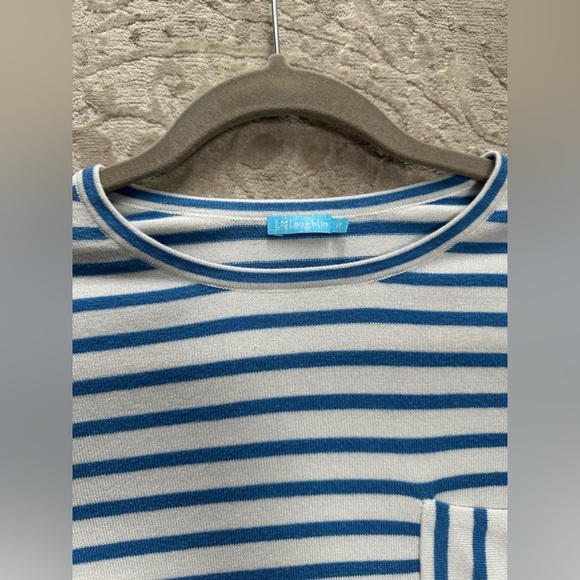 J.McLaughlin Piper Sweater Blue & White Stripe Pocket Top | Size M - Picture 9 of 9